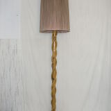 Rattan floor lamp from the 50s