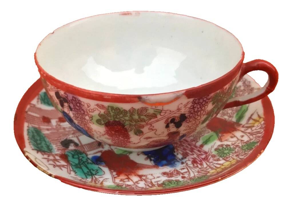Japanese-style teacup and saucer