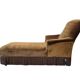 Chaise longue vintage / fauteuil / méridienne avec franges