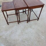 Mahogany nesting tables, set of 3