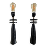 Pair of marble lamps 1980.