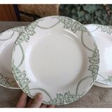 Six earthenware plates Napoleon, Creil and Montereau