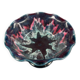 Large shower stand bowl with wave-shaped edges Vallauris 1970