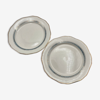 Set of two plates Longwy