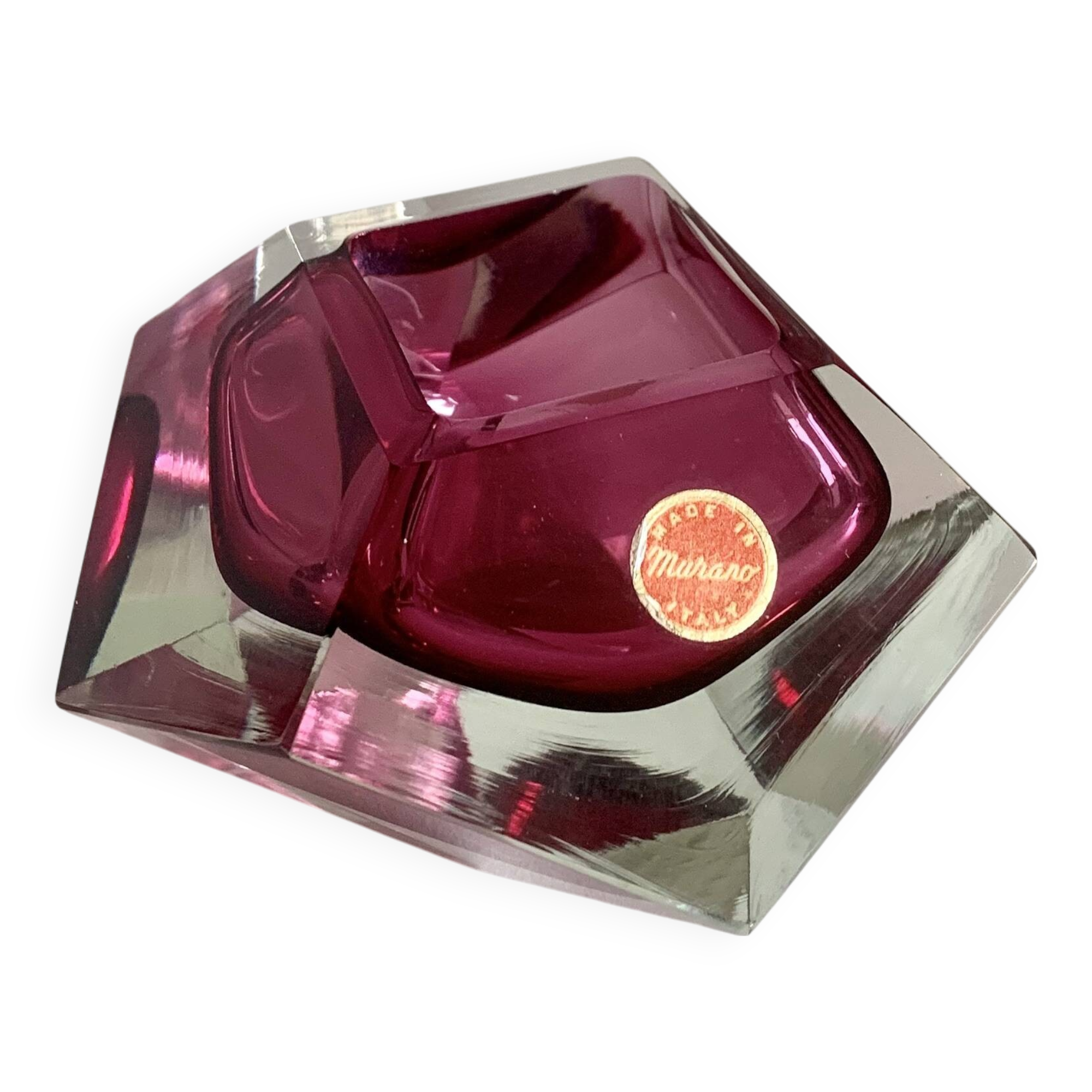 Cendrier de F. Poli pour Murano, Italie, années 1960