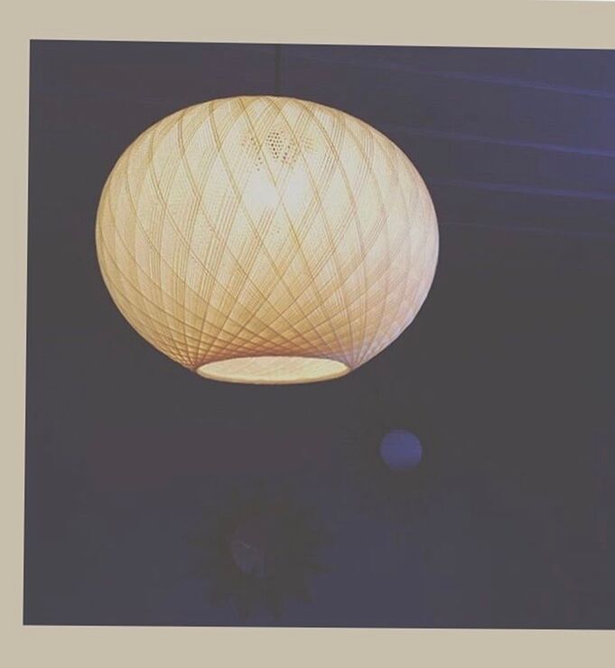 Vintage globe hanging lamp