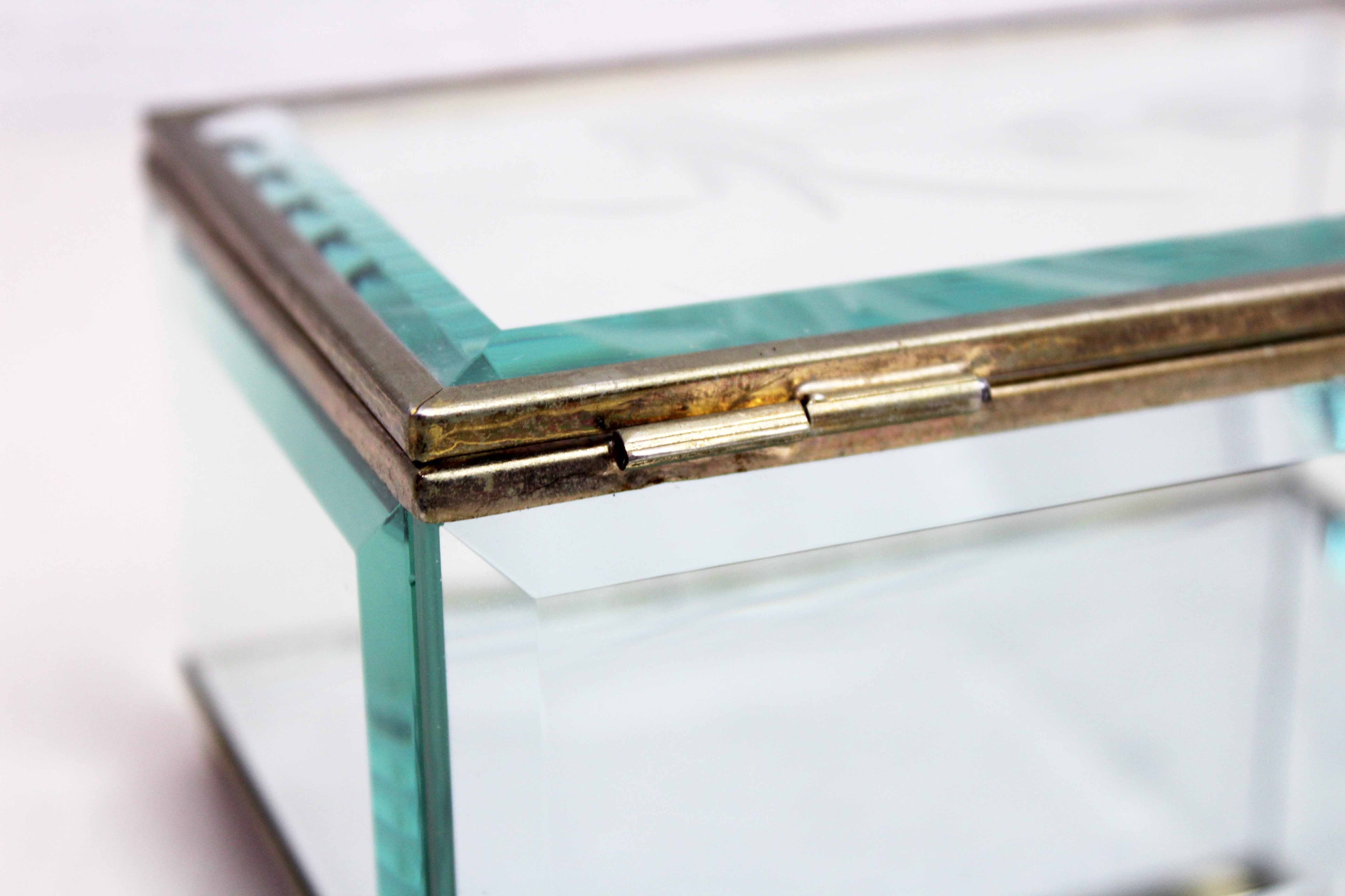 Beveled glass jewelry box