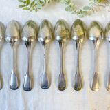 Set of 8 vintage silver plated soup spoons