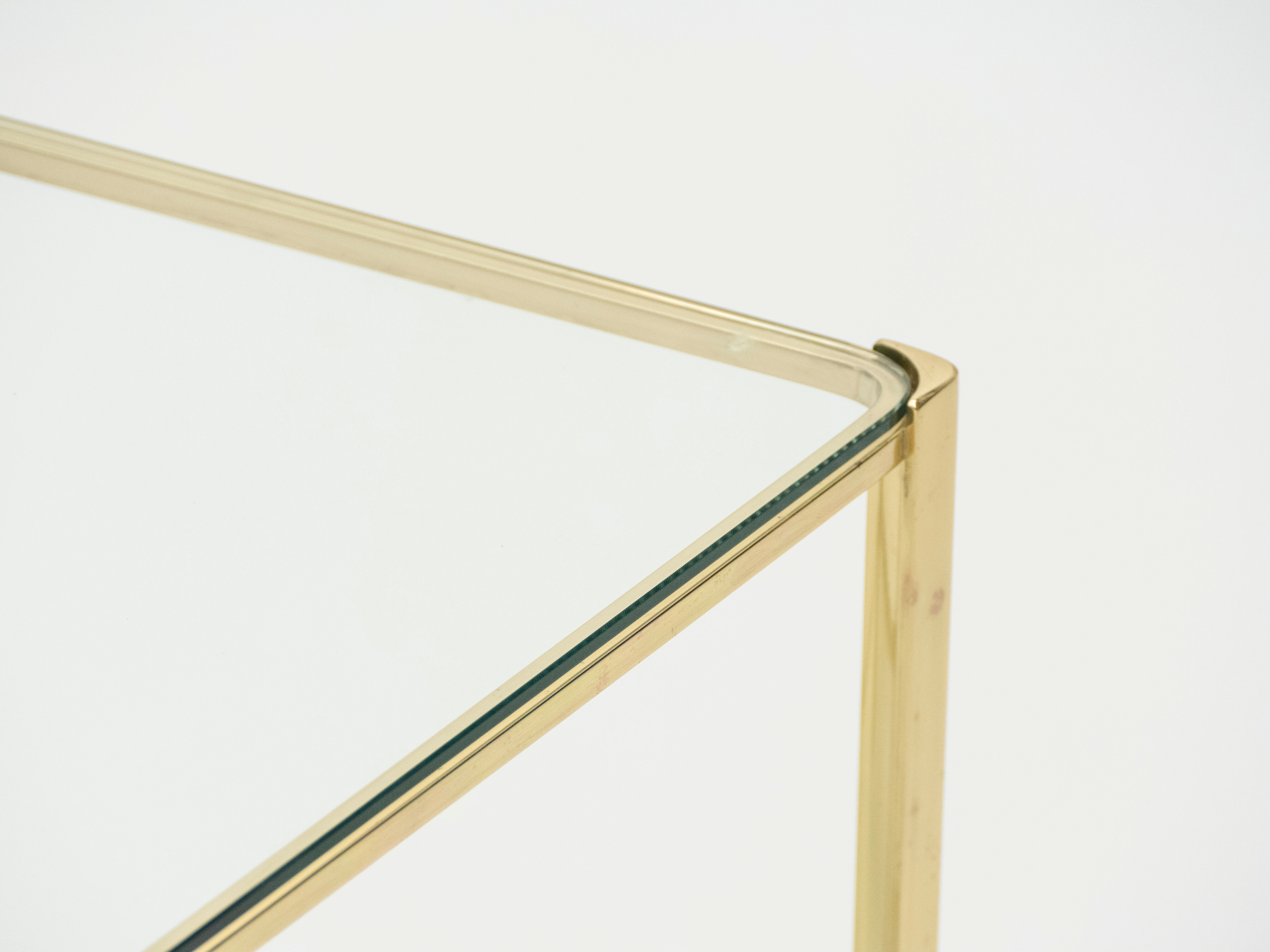 Gilded brass coffee table edited, numbered and signed Broncz