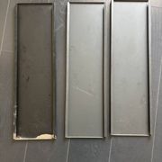Vintage 1950 shelf taken on A. Dekker design black legs - 84 x 25 cm