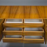 Mid-Century Wall Unit Cabinet and Sideboard in Walunt, 1970s, Set of 2