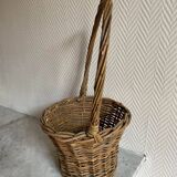 Panier rond bois tressé
