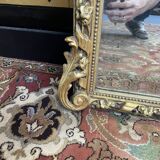 Napoleon III era mirror with gold leaf