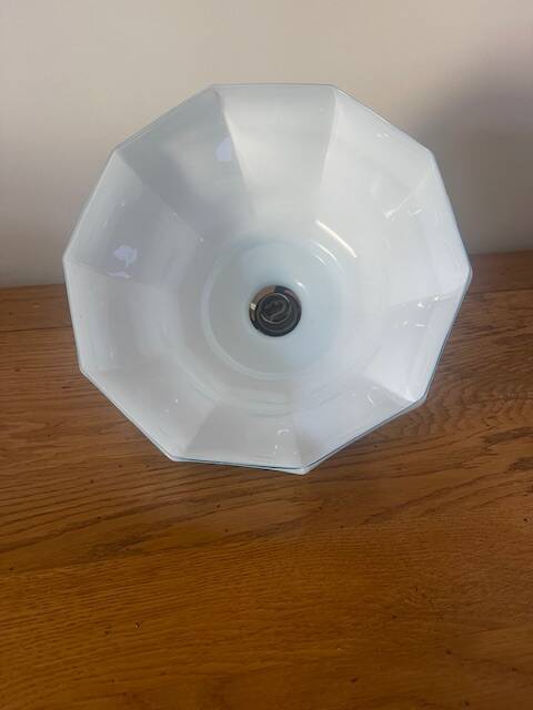 Blue opaline pendant light