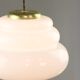 Mid-century italian brass and opaline cloud pendant lamp