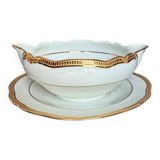 Antique sauce boat in Limoges porcelain
