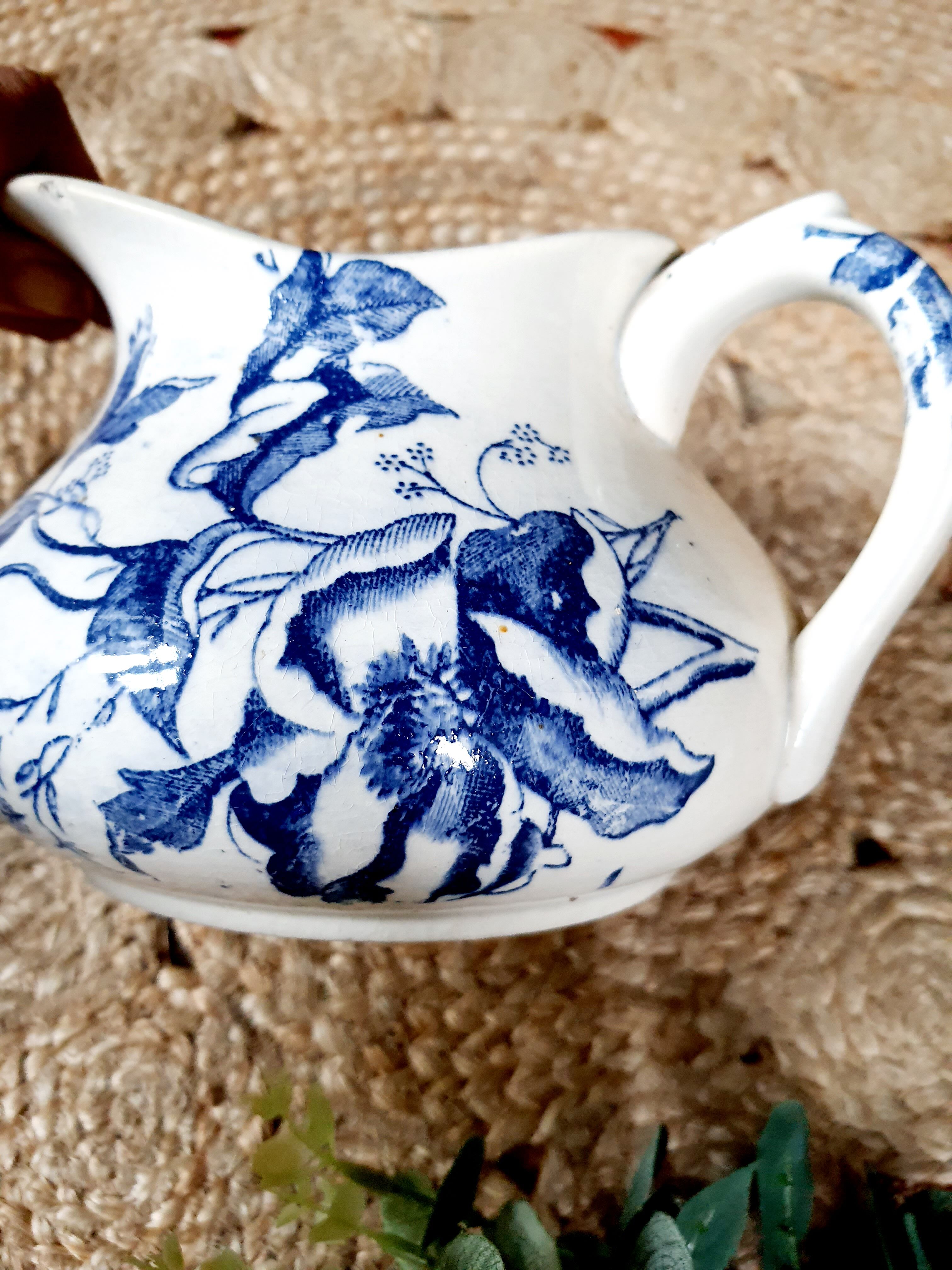 Old toilet set pitcher/broc, bowl - soap door