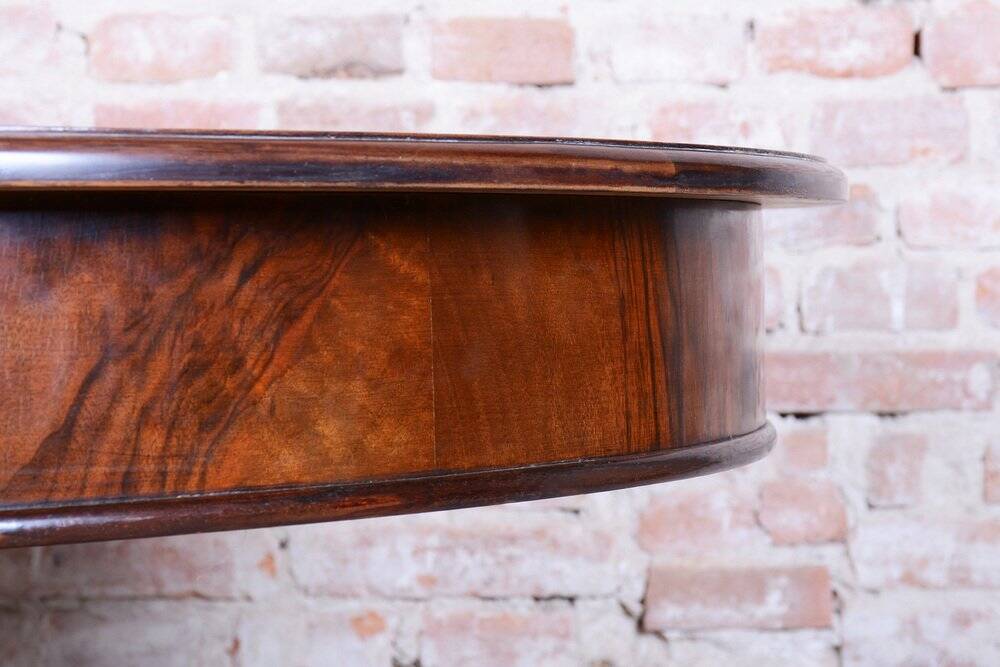 Art Deco Dining Table in Walnut, Czech, 1920s
