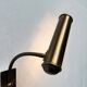 Vintage German brass patinated wall lamp with a gooseneck design by Honsel, 1970s.
