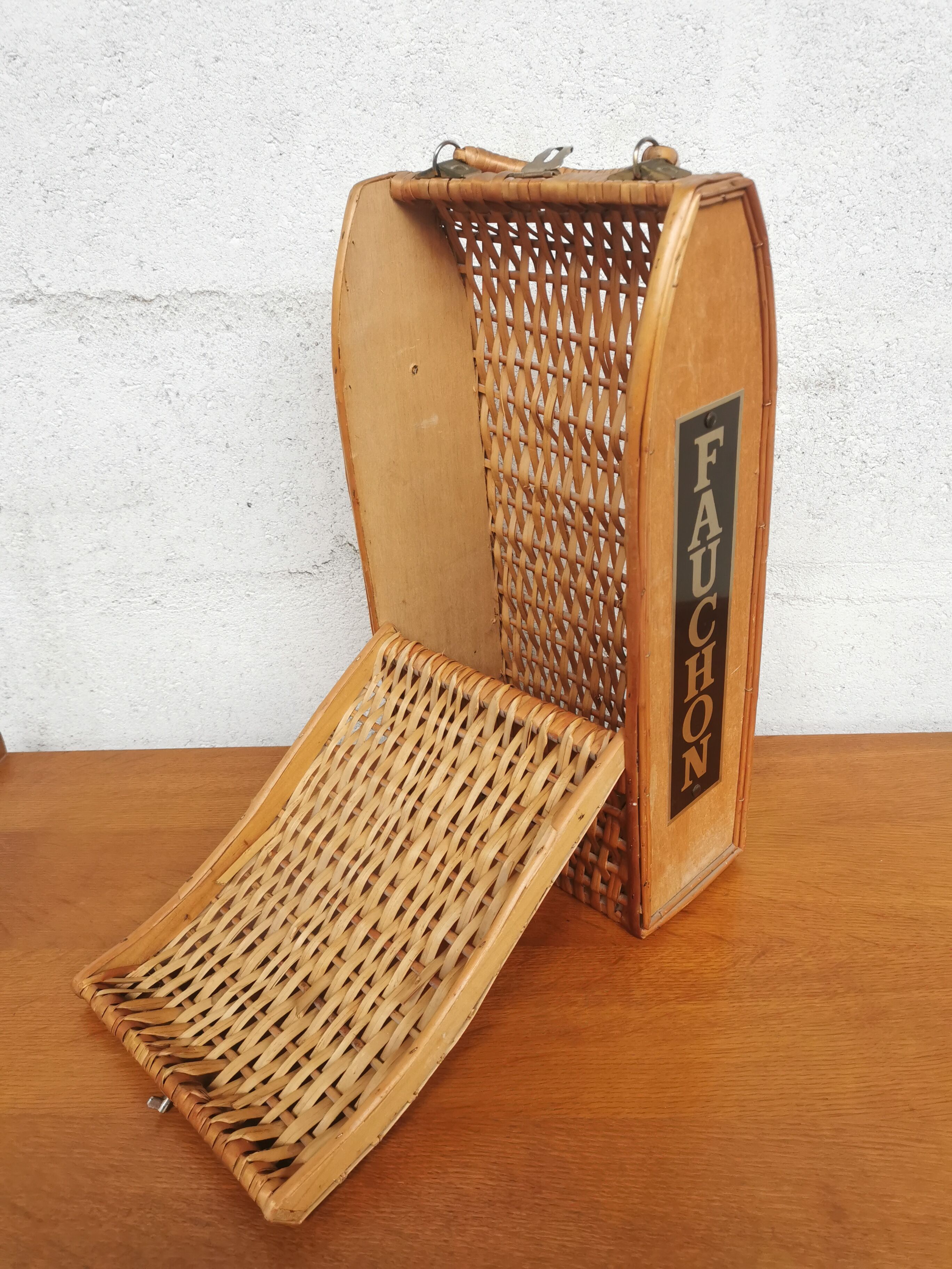 Wicker bottle basket 'Fauchon'