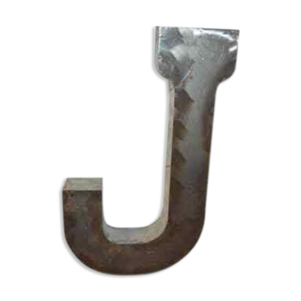 Industrial letter "J" in iron