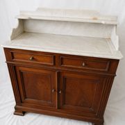 Antique wooden furniture, white marble – dressing table, console, toilet furniture.