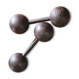 Vintage cast iron dumbbells