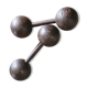 Vintage cast iron dumbbells