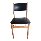 Scandinavian teak chair, brass legs, 50s