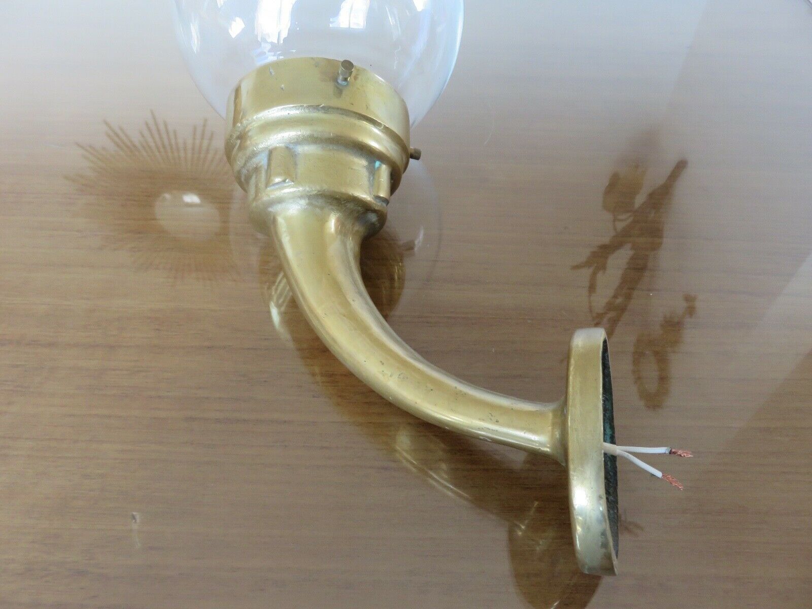 Pair of theater wall sconces in bronze art deco 30s