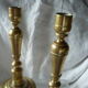 Pair of bronze candlesticks 19th century