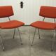 Pair of compass model chairs by Pierre Guariche for Les Huchers-Minvielle France 1955