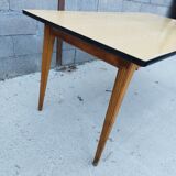 Large table with oak spindle top formica year 50