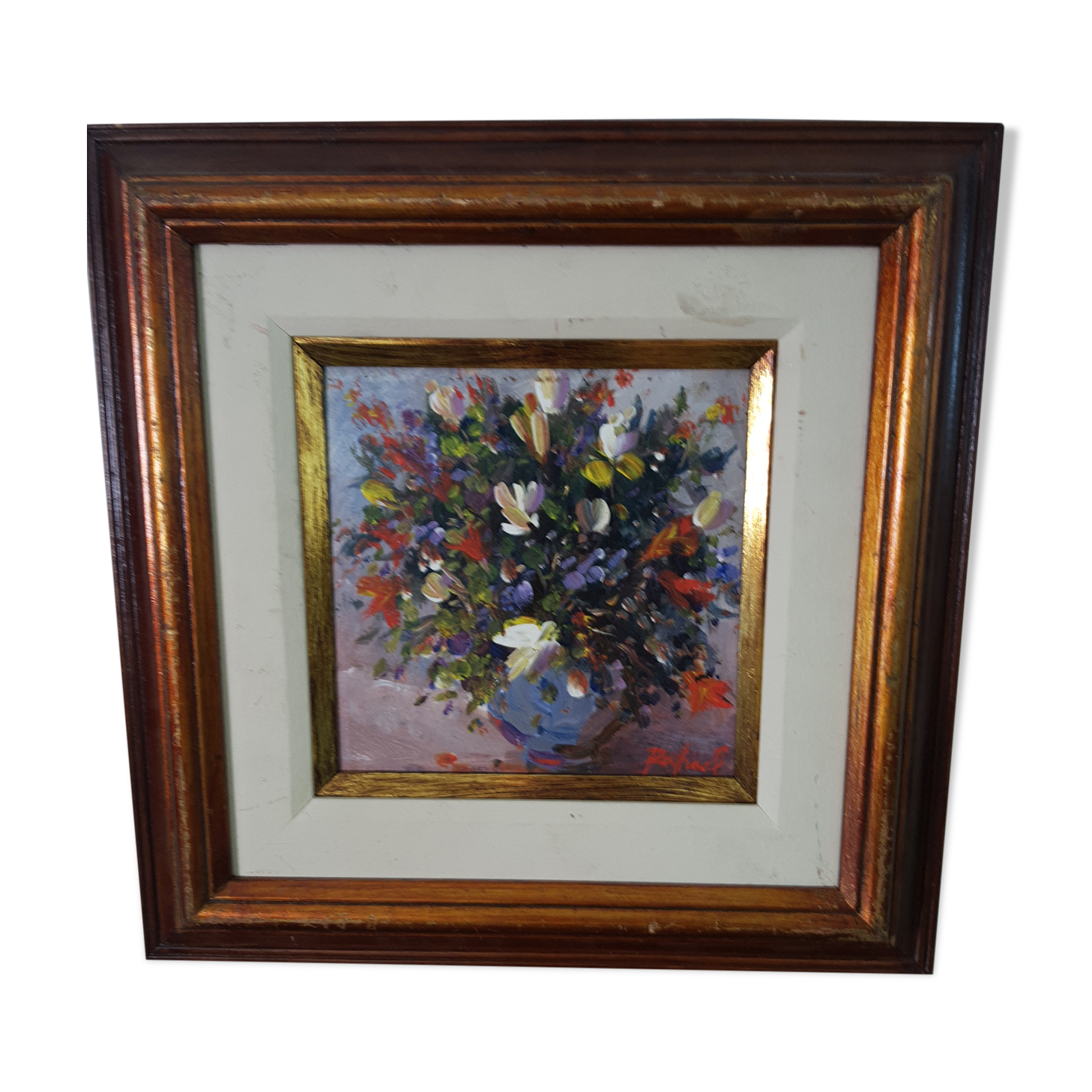 Painting bouquet of flowers