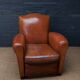 French leather club chair, circa 1930