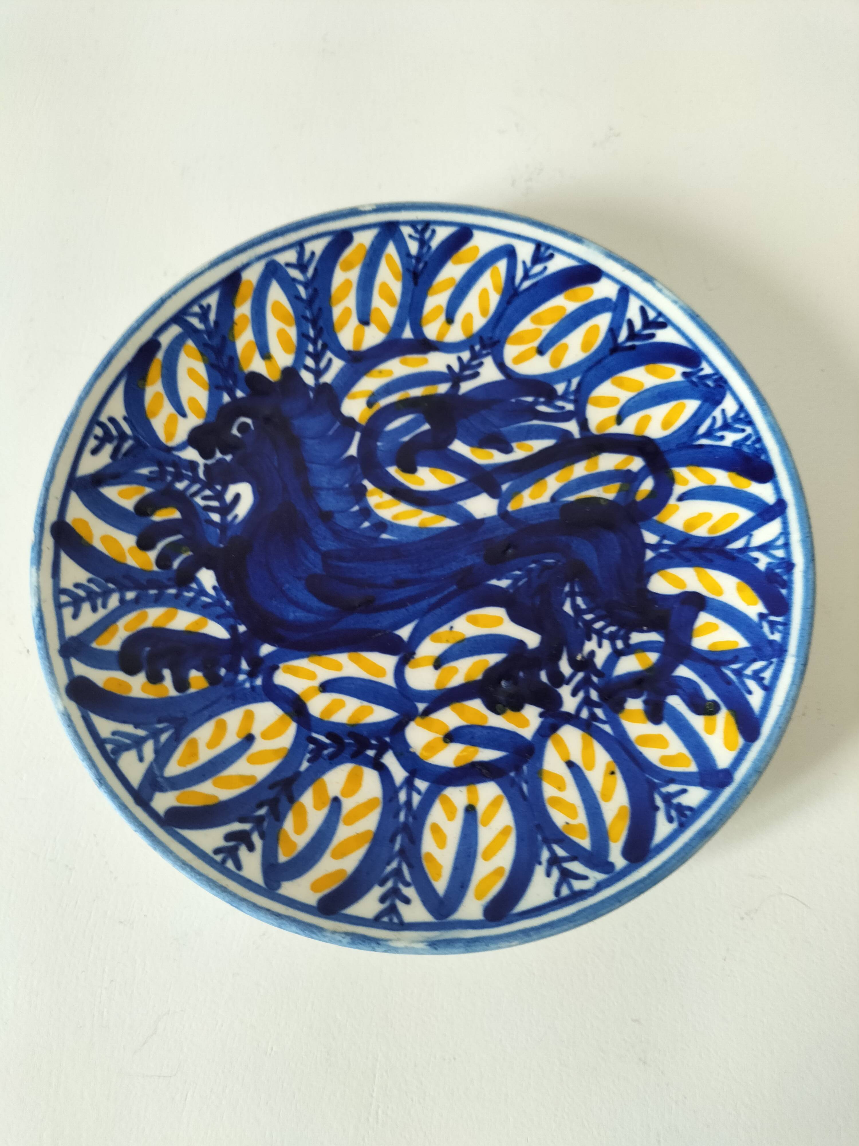 Vintage Spanish handmade plate (probably Talavera - Castile)