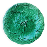 Gien vine leaf dessert plate in Vintage barbotine.