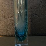 Soliflore, vase en verre gravée 1960