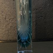 Soliflore, engraved glass vase 1960