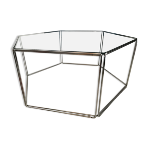 Table basse métal et - verre