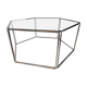 Metal and glass coffee table