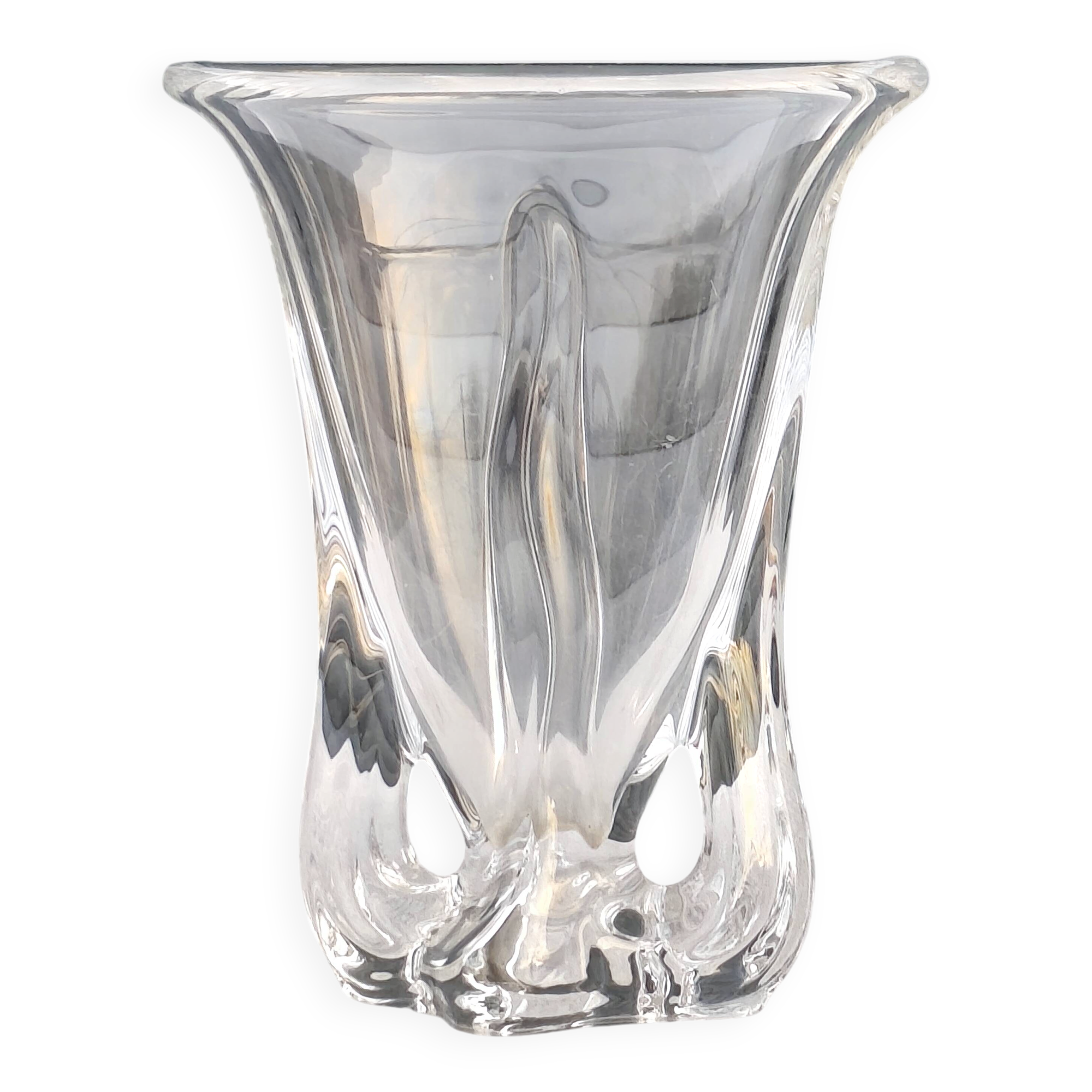 Crystal vase from the 1960s/70s, signed