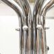 Parrot coat rack 16 hooks industrial in chromed metal and base + black balls 1960