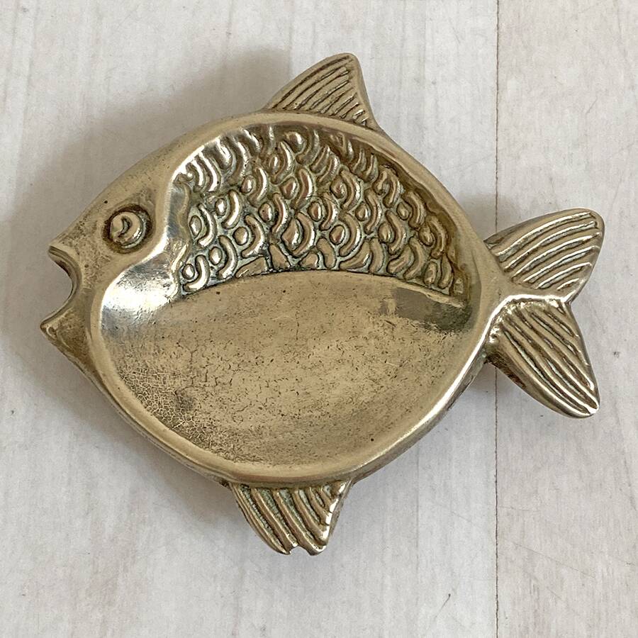 Ensemble de 2 cendriers en laiton vintage 70's