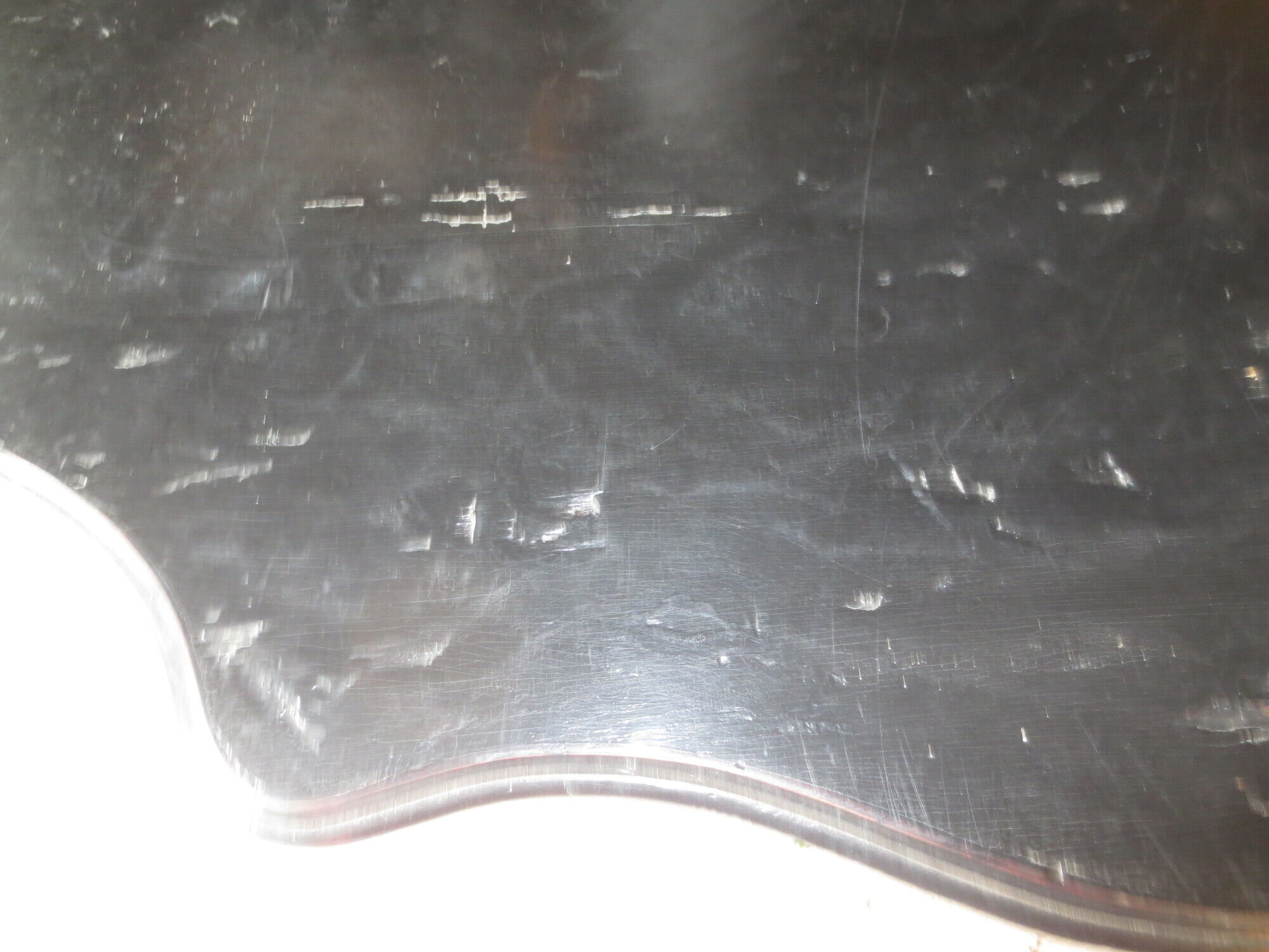 Napoleon style table restored and patinated in antique black with a drawer