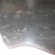 Napoleon style table restored and patinated in antique black with a drawer