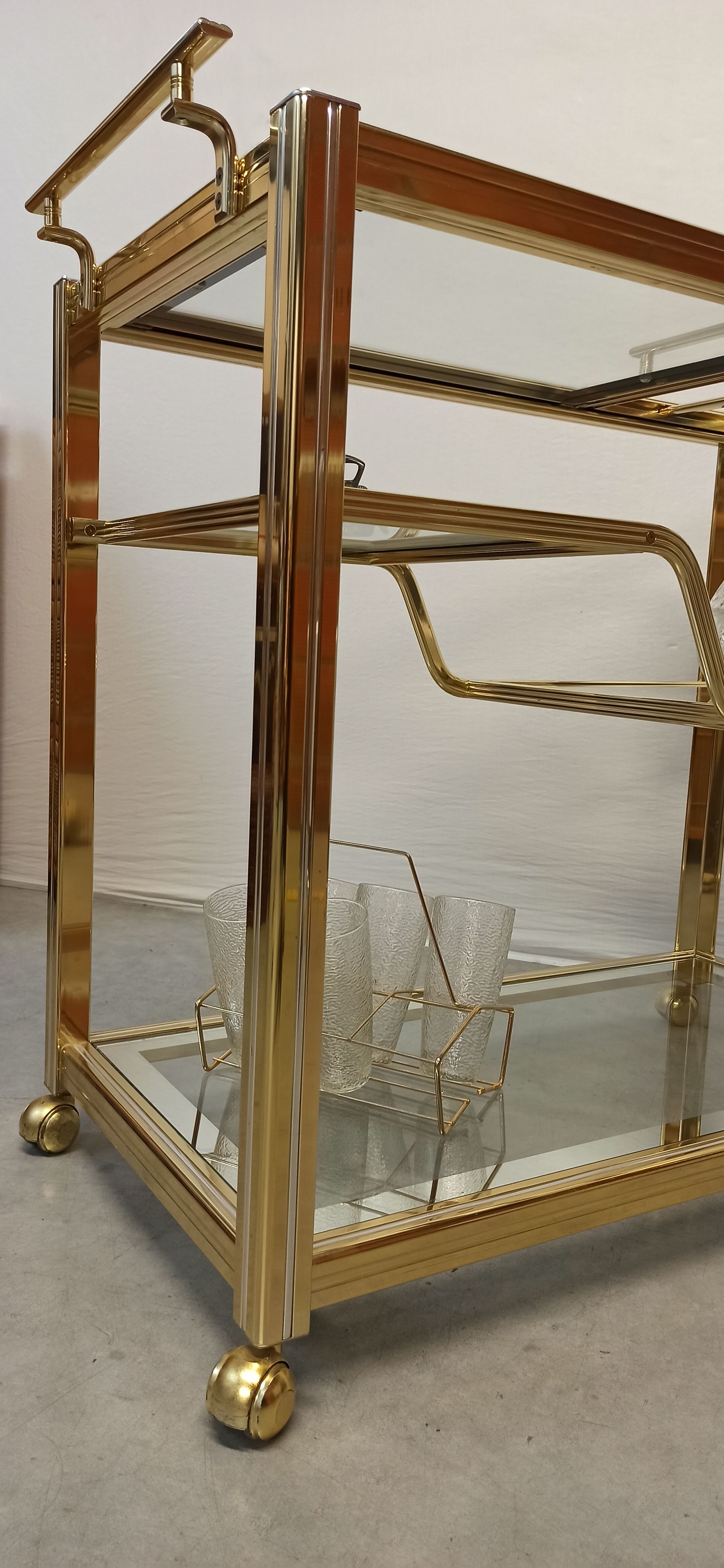 Vintage brass bar service