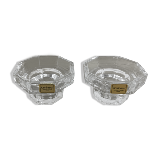 Pair of Luminarc Octime candle holders
