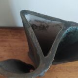 Raku vase scarifié