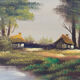 Oil on canvas Marais Poitevin signed POLO (30 x 60 cm)